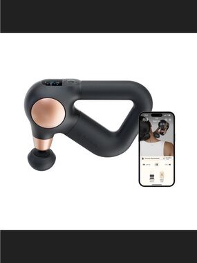 Therabody Percussive Massage Gun in Black and Rose Gold